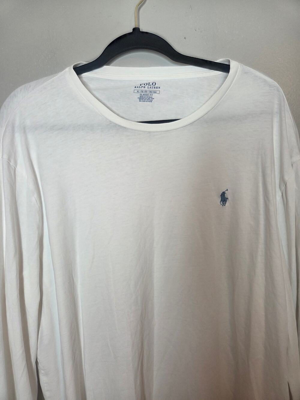 Polo Ralph Lauren Mens Size XL Classic White Long Sleeve T-Shirt